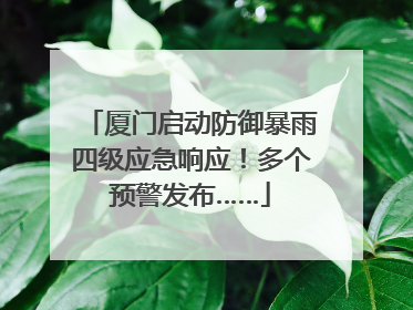 厦门启动防御暴雨四级应急响应！多个预警发布……