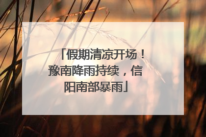 假期清凉开场！豫南降雨持续，信阳南部暴雨