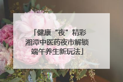 健康“夜”精彩 湘潭中医药夜市解锁端午养生新玩法