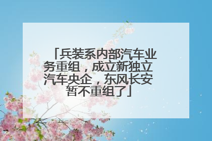 兵装系内部汽车业务重组，成立新独立汽车央企，东风长安暂不重组了