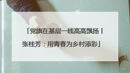 党旗在基层一线高高飘扬丨张桂芳：用青春为乡村添彩