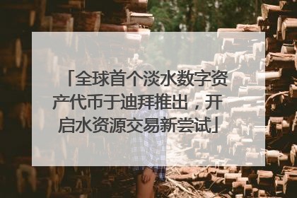 全球首个淡水数字资产代币于迪拜推出，开启水资源交易新尝试