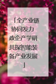 全产业链协同发力 政企产学研共探智能装备产业发展