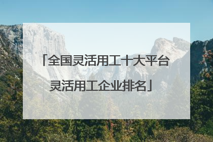 全国灵活用工十大平台 灵活用工企业排名