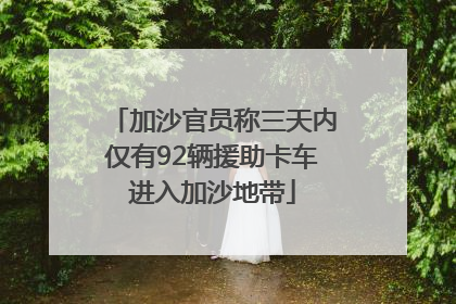 加沙官员称三天内仅有92辆援助卡车进入加沙地带