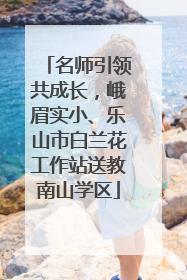 名师引领共成长，峨眉实小、乐山市白兰花工作站送教南山学区