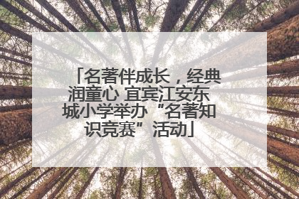名著伴成长，经典润童心 宜宾江安东城小学举办“名著知识竞赛”活动