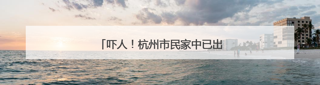 吓人！杭州市民家中已出现白蚁，入梅后大爆发