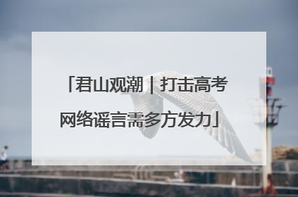 君山观潮｜打击高考网络谣言需多方发力