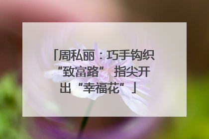 周私丽：巧手钩织“致富路” 指尖开出“幸福花”