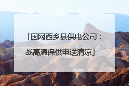 国网西乡县供电公司：战高温保供电送清凉