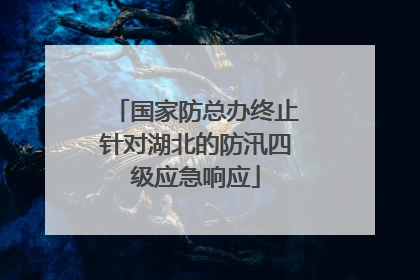 国家防总办终止针对湖北的防汛四级应急响应