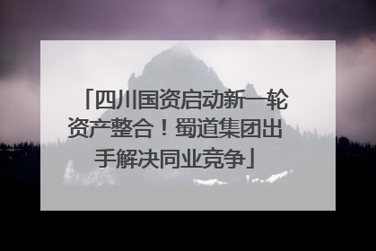 四川国资启动新一轮资产整合！蜀道集团出手解决同业竞争