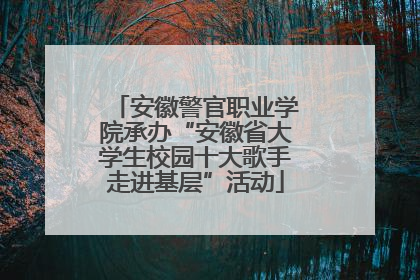安徽警官职业学院承办“安徽省大学生校园十大歌手走进基层”活动