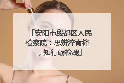 安阳市殷都区人民检察院：思辨淬青锋，知行砺检魂