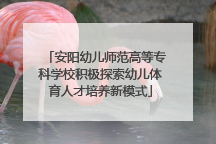 安阳幼儿师范高等专科学校积极探索幼儿体育人才培养新模式