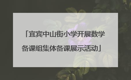 宜宾中山街小学开展数学备课组集体备课展示活动