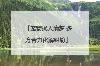 宠物扰人清梦 多方合力化解纠纷