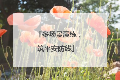 多场景演练，筑平安防线