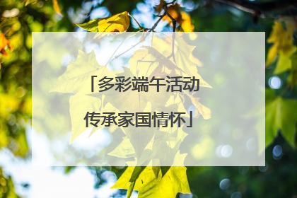 多彩端午活动 传承家国情怀