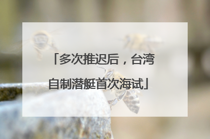 多次推迟后，台湾自制潜艇首次海试