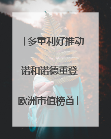 多重利好推动 诺和诺德重登欧洲市值榜首