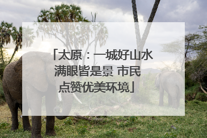 太原：一城好山水 满眼皆是景 市民点赞优美环境