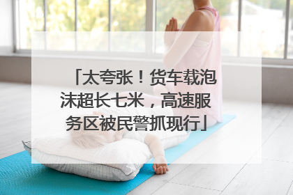 太夸张！货车载泡沫超长七米，高速服务区被民警抓现行