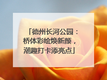 德州长河公园：桥体彩绘焕新颜，潮趣打卡添亮点