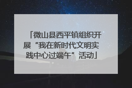 微山县西平镇组织开展“我在新时代文明实践中心过端午”活动