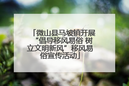 微山县马坡镇开展“倡导移风易俗 树立文明新风”移风易俗宣传活动
