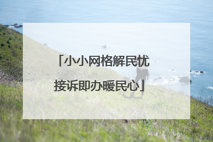 小小网格解民忧 接诉即办暖民心