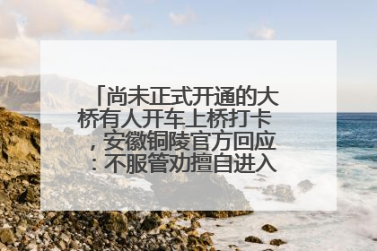 尚未正式开通的大桥有人开车上桥打卡，安徽铜陵官方回应：不服管劝擅自进入，已采取措施