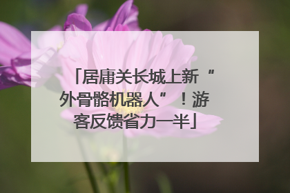 居庸关长城上新“外骨骼机器人”！游客反馈省力一半