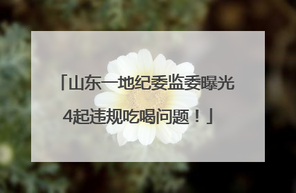 山东一地纪委监委曝光4起违规吃喝问题！