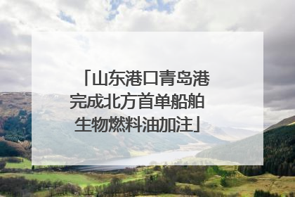 山东港口青岛港完成北方首单船舶生物燃料油加注