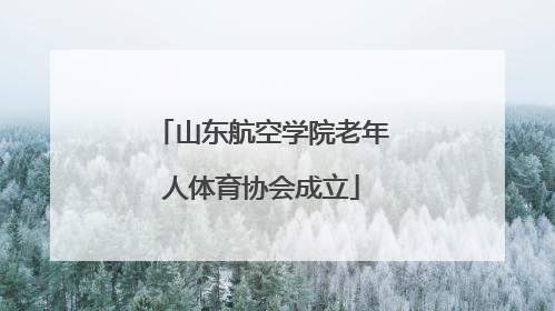 山东航空学院老年人体育协会成立