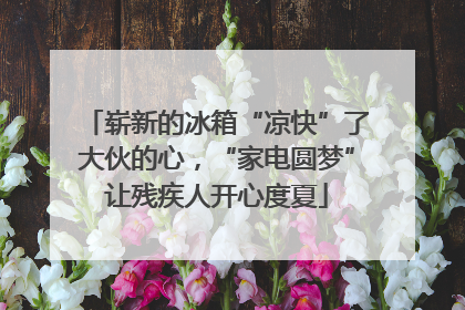 崭新的冰箱“凉快”了大伙的心，“家电圆梦”让残疾人开心度夏