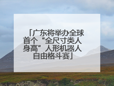 广东将举办全球首个“全尺寸类人身高”人形机器人自由格斗赛