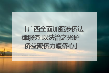 广西全面加强涉侨法律服务 以法治之光护侨益聚侨力暖侨心
