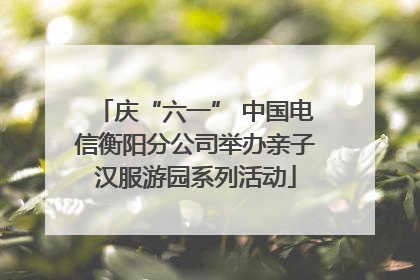 庆“六一” 中国电信衡阳分公司举办亲子汉服游园系列活动