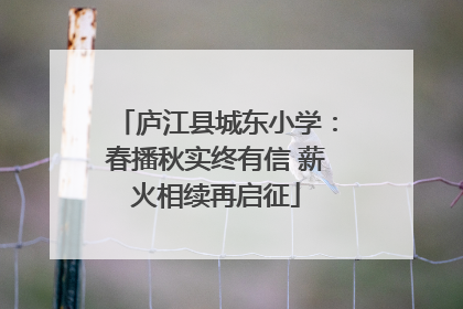 庐江县城东小学：春播秋实终有信 薪火相续再启征