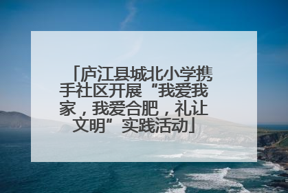 庐江县城北小学携手社区开展“我爱我家，我爱合肥，礼让文明”实践活动