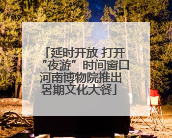 延时开放 打开“夜游”时间窗口 河南博物院推出暑期文化大餐