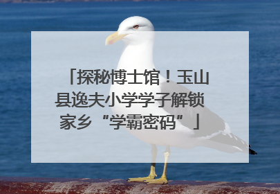 探秘博士馆！玉山县逸夫小学学子解锁家乡“学霸密码”