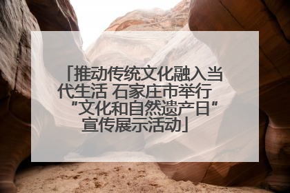 推动传统文化融入当代生活 石家庄市举行“文化和自然遗产日”宣传展示活动