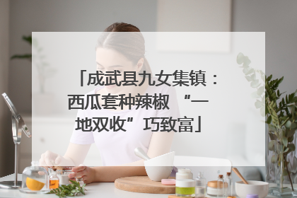 成武县九女集镇：西瓜套种辣椒 “一地双收”巧致富