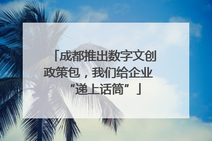 成都推出数字文创政策包，我们给企业“递上话筒”