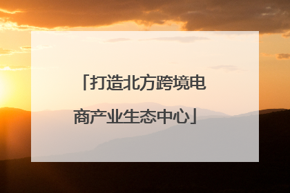 打造北方跨境电商产业生态中心