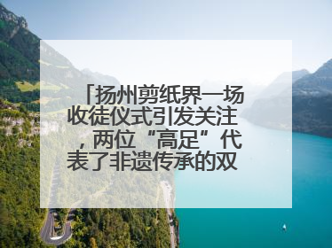 扬州剪纸界一场收徒仪式引发关注，两位“高足”代表了非遗传承的双轨力量